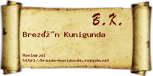 Brezán Kunigunda névjegykártya